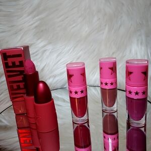 NEW Jeffree Star Velvet Lipstick- fullsize & 3 Mini Liquid lipsticks💄